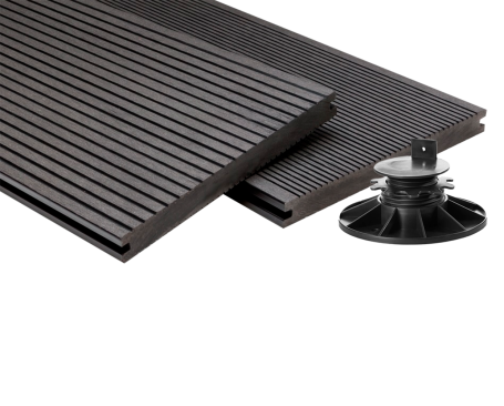 Breitdielen Massiv XL Komplett Set PLUS - Dunkelgrau 